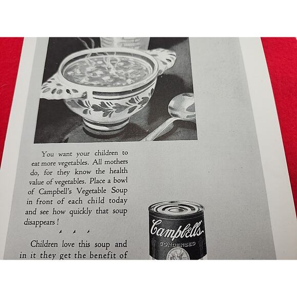 VTG 1929 Campbell's The Soup Known Round the World Tomato Soup Ephemera Print Ad - Picture 3 of 4